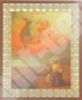 Икона Огненное восхождение Ильи Пророка в деревянной рамке №1 11х13 двойное тиснение русская