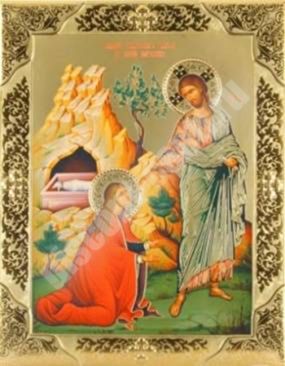 Εικόνα Μαρία Μαγδαληνή 3 σε ξύλινη ταμπλέτα 6x9 διπλή ανάγλυφη, αφηρημένη, συσκευασία, ετικέτα εκκλησία σλαβική
