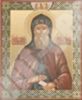 Икона Даниил Московский на деревянном планшете 6х9 двойное тиснение, аннотация, упаковка, ярлык в храм