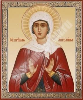Icon angelina number 2 on masonite No. 1 11х13 double embossed at the temple
