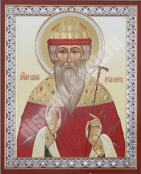 Εικονίδιο Vadim 3 σε ένα ξύλινο ταμπλέτα 6x9 διπλό ανάγλυφο, αφηρημένη, συσκευασία, ετικέτα Εκκλησία Slavonic