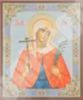 Икона Валентина 2 в деревянной рамке №1 18х24 двойное тиснение церковно славянская