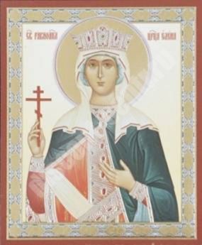 Icon Elena 5 in wooden frame No. 1 11х13 double embossed Holy