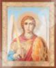 Икона Михаил Архангел поясной в деревянной рамке 11х13 Набор с Днем Ангела, двойное тиснение Животворящая