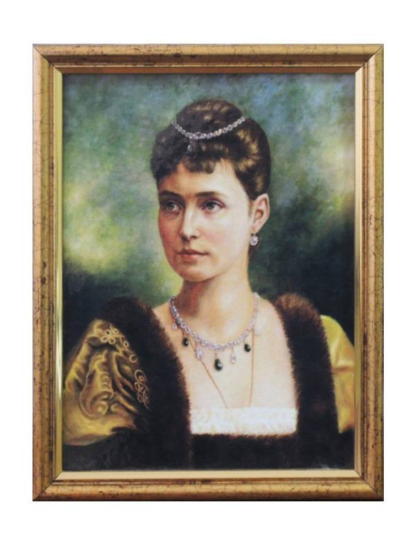Портрет Царица Александра на зеленом фоне. АСС