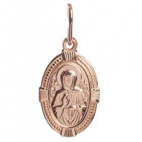 Золотая подвеска икона Матрона святая 16015
