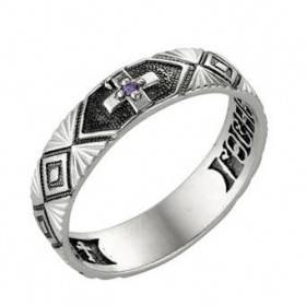 Православное серебряное кольцо с фианитом 45577