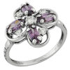 Silver women's ring with stones Save 39646
