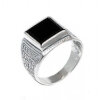 Silver ring for men stone 47885