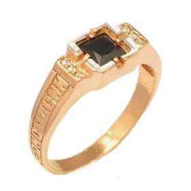 Серебряное кольцо перстень мужской с позолотой 44154