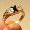 Серебряное кольцо перстень мужской с позолотой 44154