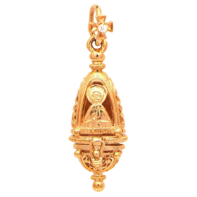 Ладанка Матроны из золота 585 пробы ладанка на шею православная ладанка