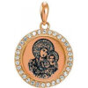 Gold women's pendant with cubic Zirconia Kazan 36713