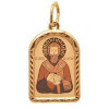 Gold pectoral icon of Saint Valentine an Orthodox icon