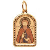 Золотая подвеска из золота святой Сергий Радонежский нательная иконка