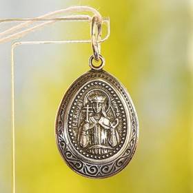 Кулоны из серебра для женщин подвеска иконка на шею святая Ирина