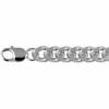Men's silver Curb chain on the neck 31238
