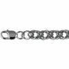 Silver chain Double Diamond with black 34027