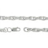 Anchor chain men's silver with rhodium 15001