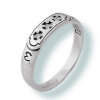 Silver ring Orthodox feminine alpha and omega 39966