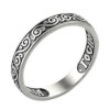 Silver ring Save and Protect with ornament 40467