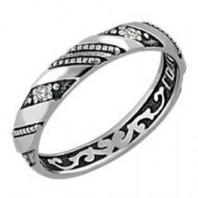 Серебряное кольцо Спаси и сохрани 43869