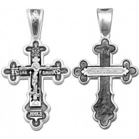 Крест православный большой серебряный мужской