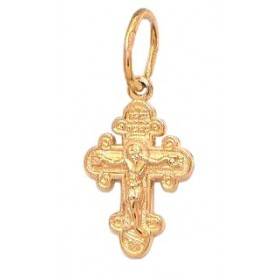 Дитячий золотий хрестик православний 45517 на хрестини дитині