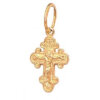 Детский золотой крестик православный 45517 на крестины младенцу