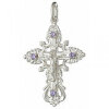 Women's pectoral cross decorated with cubic Zirconia 25695