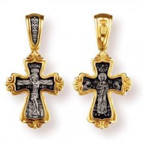 Православные крестики из серебра с позолотой