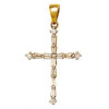 Золотой крестик женский православные украшения с бриллиантами 46530