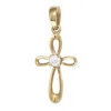 Χρυσό σταυρό γυναικείο ορθόδοξο κόσμημα με διαμάντια 50520