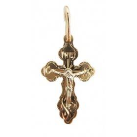 Крест золотой женский православный, золото 585 пробы