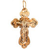 Cruce mare нательный de argint cu frunze de aur pentru bărbați și femei