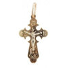 Срібний хрестик з позолотою православний жіночий 26312
