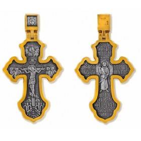 Крест православный серебряный с позолотой 30525