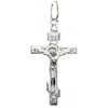 Silver straight cross with a crucifix 40383