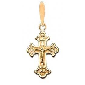Крестик православный нательный золото 585 небольшой криновидный