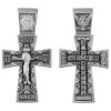 Прямой крест серебряный мужской нательный