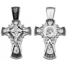 Крест серебряный православный для мужчин 29287