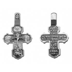 Крест серебряный православный для мужчин 30185