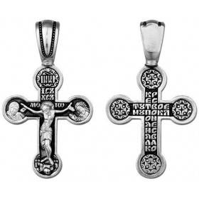 Крестик серебряный православный 38149