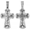 Православний срібний хрестик на хрестини 36045