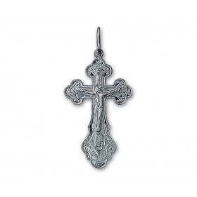 Нательный крестик православный серебряный 43323