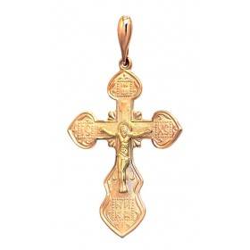 Православный крестик золотой нательный мужской женский 47048