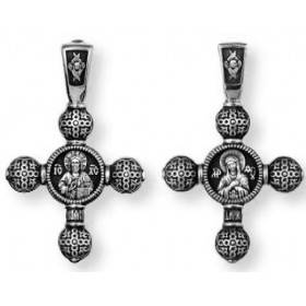 Подвеска крест кулон серебро Вседержитель Богородица Умиление