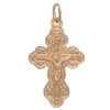 Ortodox нательный cruce de argint cu frunze de aur 44654