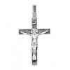Прямой крест мужской большой из серебра 28090