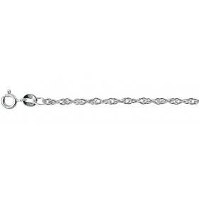 Double cord chain silver ladies 28814